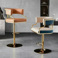 Swivel Leather Bar Stools Height Adjustable Kitchen Counter Stools-MinimalisticDecor.com