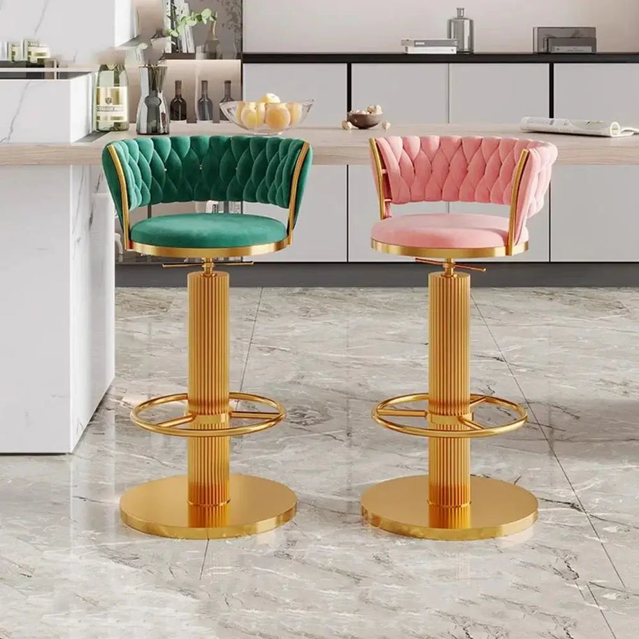 Tabourets Velvet Bar Stools & Kitchen Island Counter Bar Stool-MinimalisticDecor.com