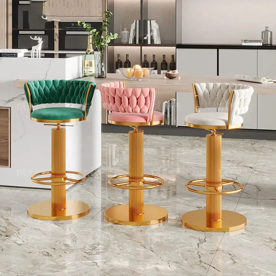 Tabourets Velvet Bar Stools & Kitchen Island Counter Bar Stool-MinimalisticDecor.com