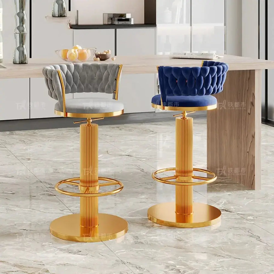 Tabourets Velvet Bar Stools & Kitchen Island Counter Bar Stool-MinimalisticDecor.com