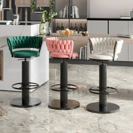 Tabourets Velvet Bar Stools & Kitchen Island Counter Bar Stool-MinimalisticDecor.com