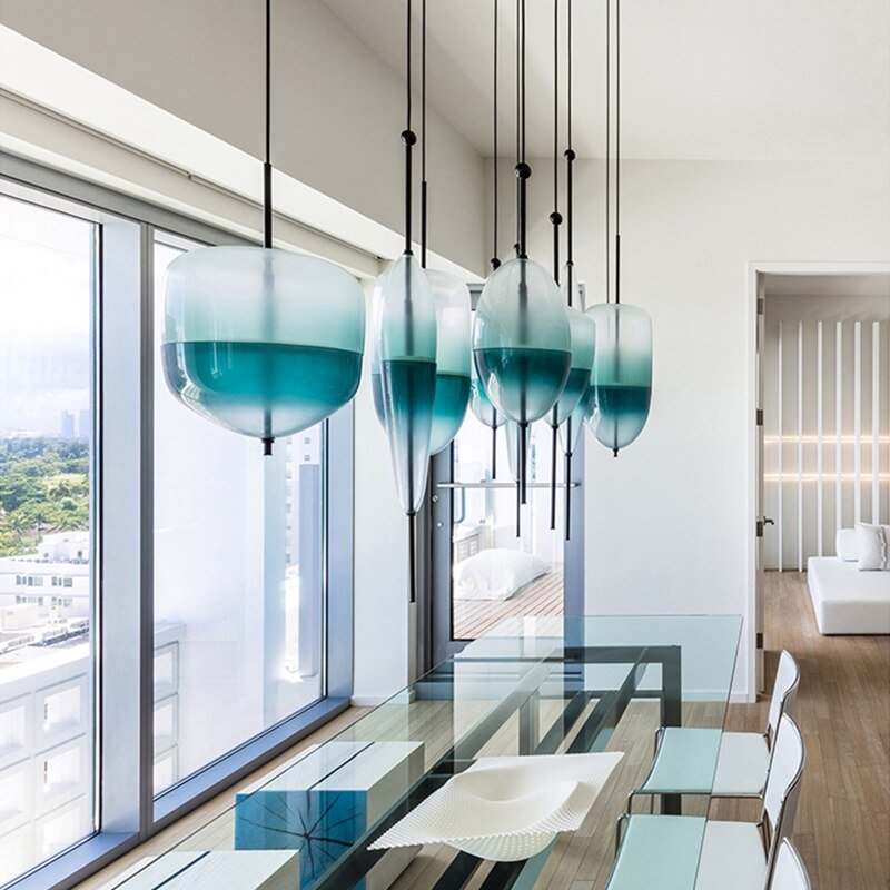 Tear Drops Style Glass Pendant Lights for Living Room-MinimalisticDecor.com