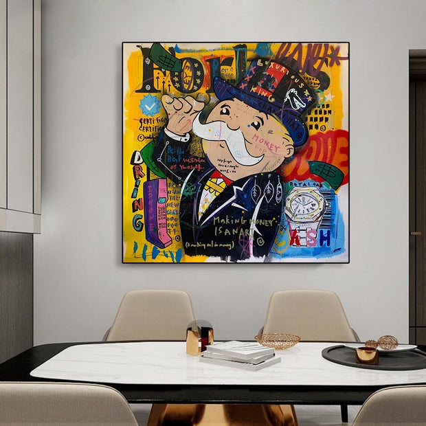The Forbes Millionaire: Mr Monopoly Wall Art-MinimalisticDecor.com