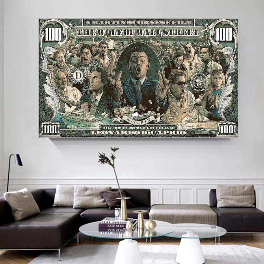 The Wolf of Wall Street Leonardo Dicaprio Canvas Wall Art-MinimalisticDecor.com