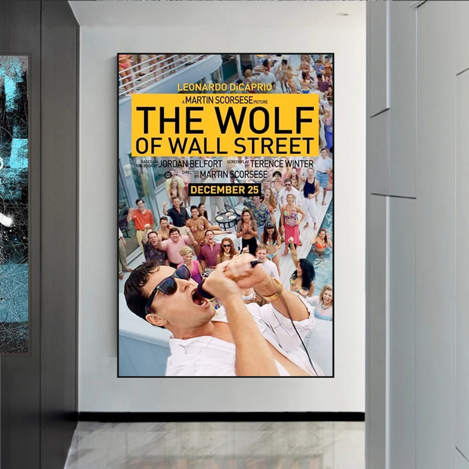 The Wolf of Wall Street Leonardo Dicaprio Canvas Wall Art-MinimalisticDecor.com