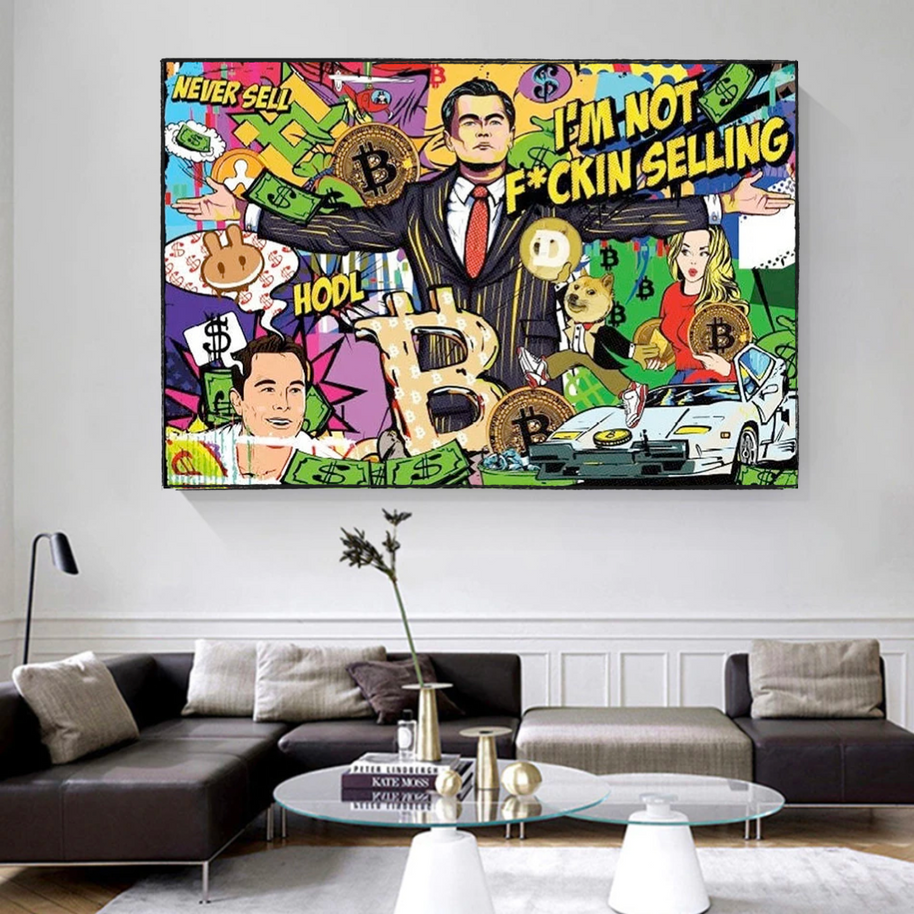 The Wolf of Wall Street Leonardo Dicaprio Canvas Wall Art-MinimalisticDecor.com