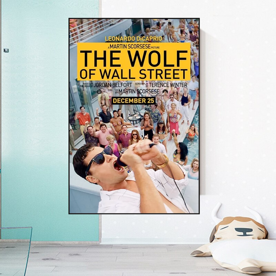 The Wolf of Wall Street Leonardo Dicaprio Canvas Wall Art-MinimalisticDecor.com