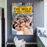 The Wolf of Wall Street Leonardo Dicaprio Canvas Wall Art-MinimalisticDecor.com