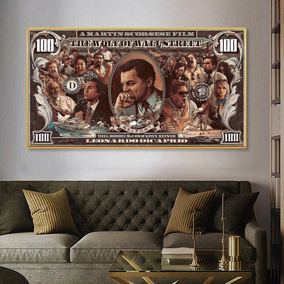 The Wolf of Wall Street Leonardo Dicaprio Canvas Wall Art-MinimalisticDecor.com
