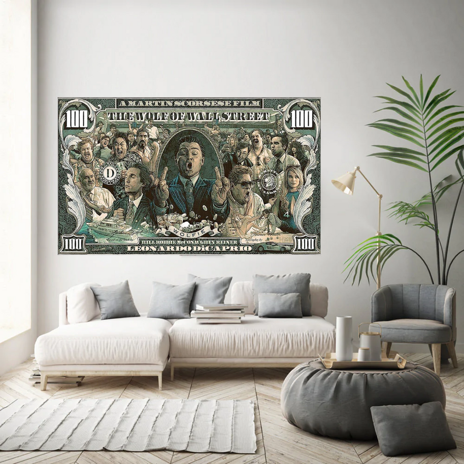 The Wolf of Wall Street Leonardo Dicaprio Canvas Wall Art-MinimalisticDecor.com
