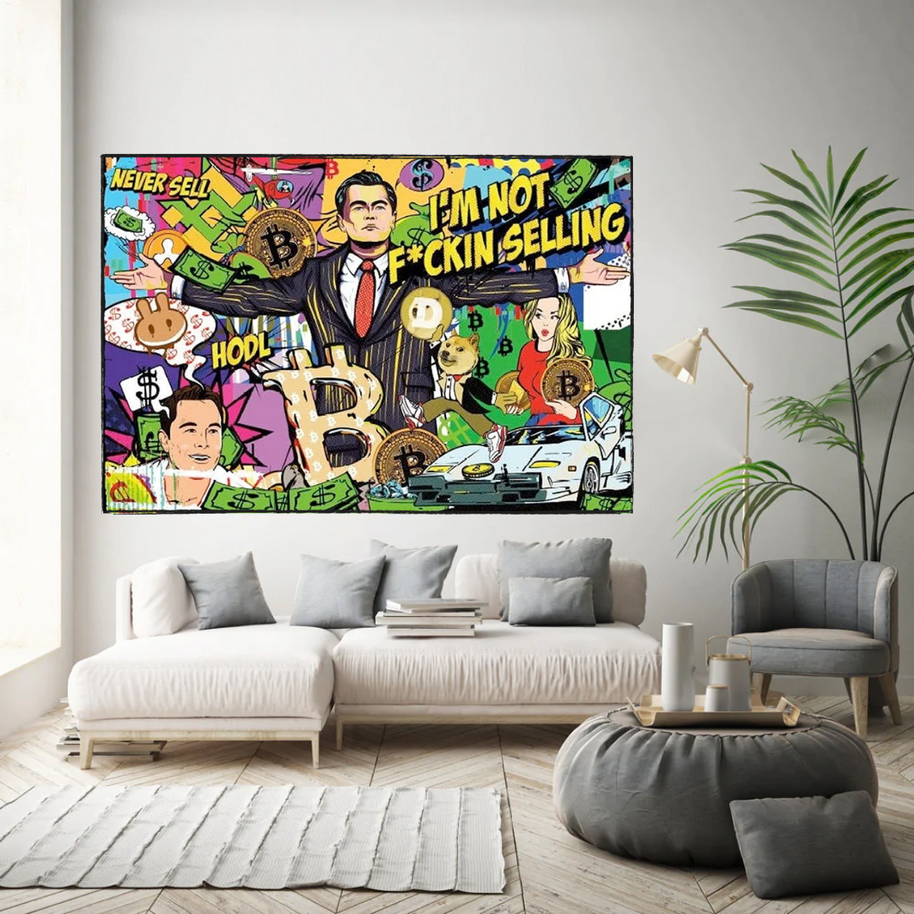 The Wolf of Wall Street Leonardo Dicaprio Canvas Wall Art-MinimalisticDecor.com