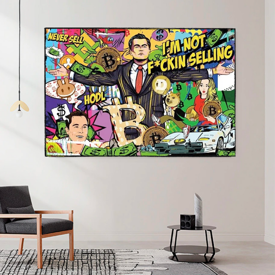 The Wolf of Wall Street Leonardo Dicaprio Canvas Wall Art-MinimalisticDecor.com