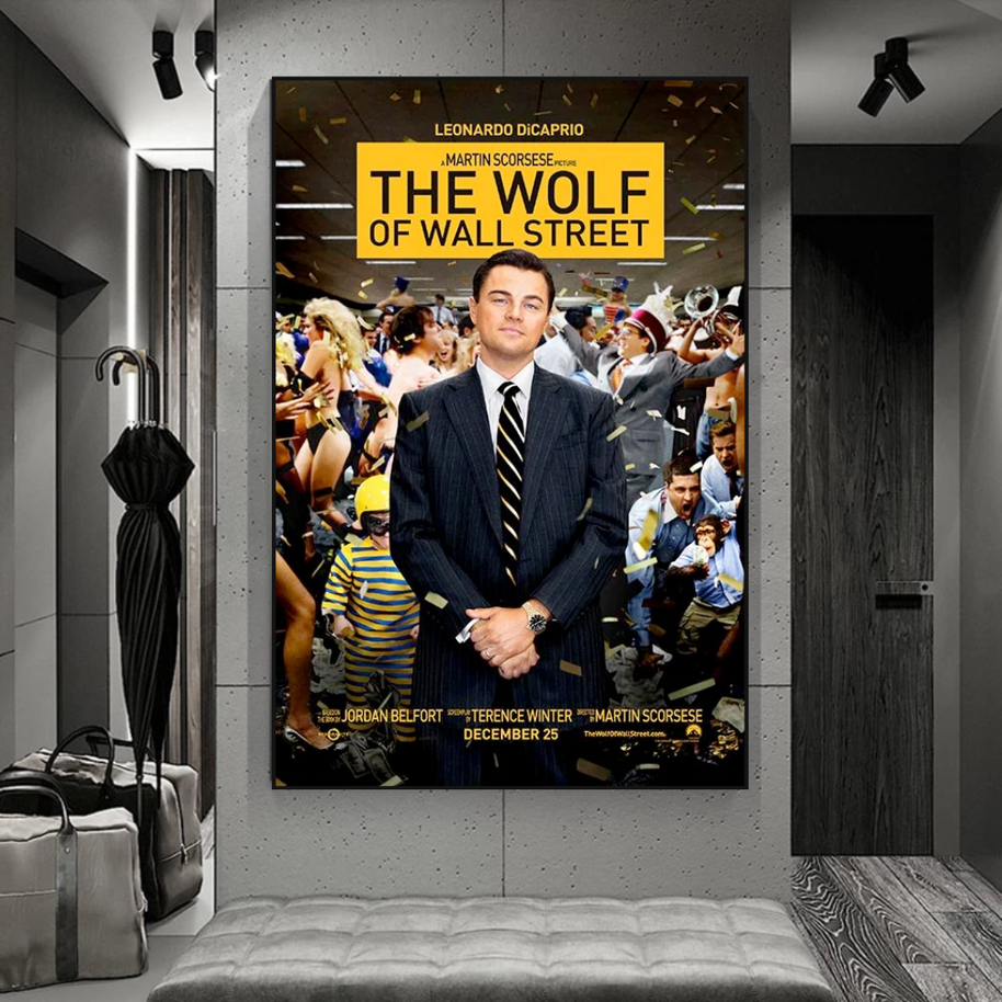 The Wolf of Wall Street Leonardo Dicaprio Canvas Wall Art-MinimalisticDecor.com