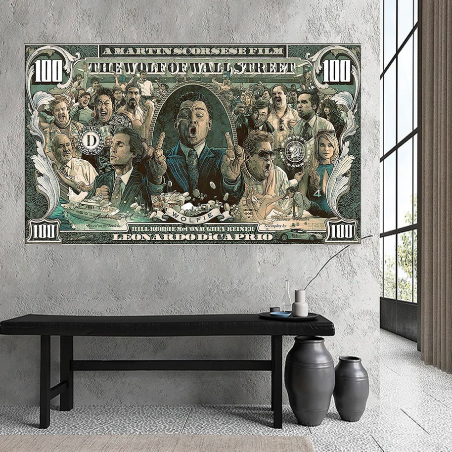 The Wolf of Wall Street Leonardo Dicaprio Canvas Wall Art-MinimalisticDecor.com