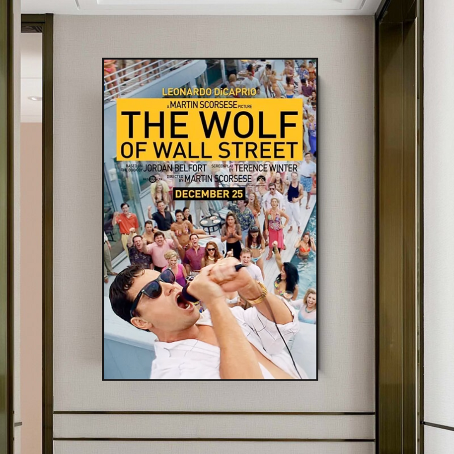 The Wolf of Wall Street Leonardo Dicaprio Canvas Wall Art-MinimalisticDecor.com