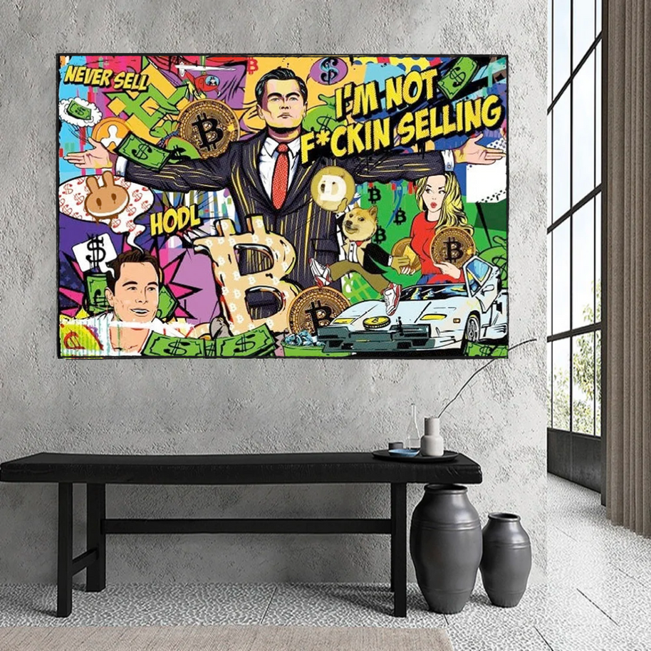 The Wolf of Wall Street Leonardo Dicaprio Canvas Wall Art-MinimalisticDecor.com