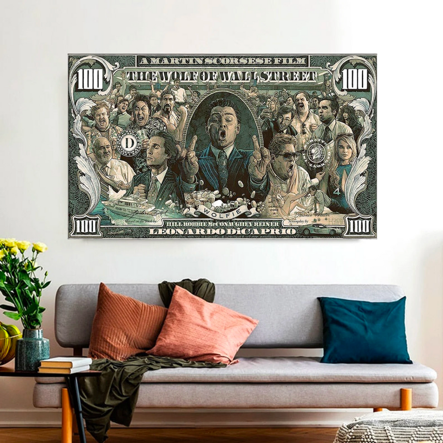 The Wolf of Wall Street Leonardo Dicaprio Canvas Wall Art-MinimalisticDecor.com