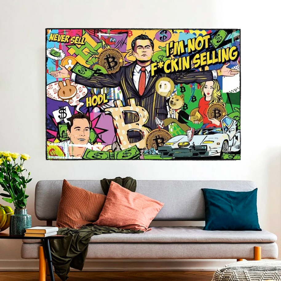 The Wolf of Wall Street Leonardo Dicaprio Canvas Wall Art-MinimalisticDecor.com