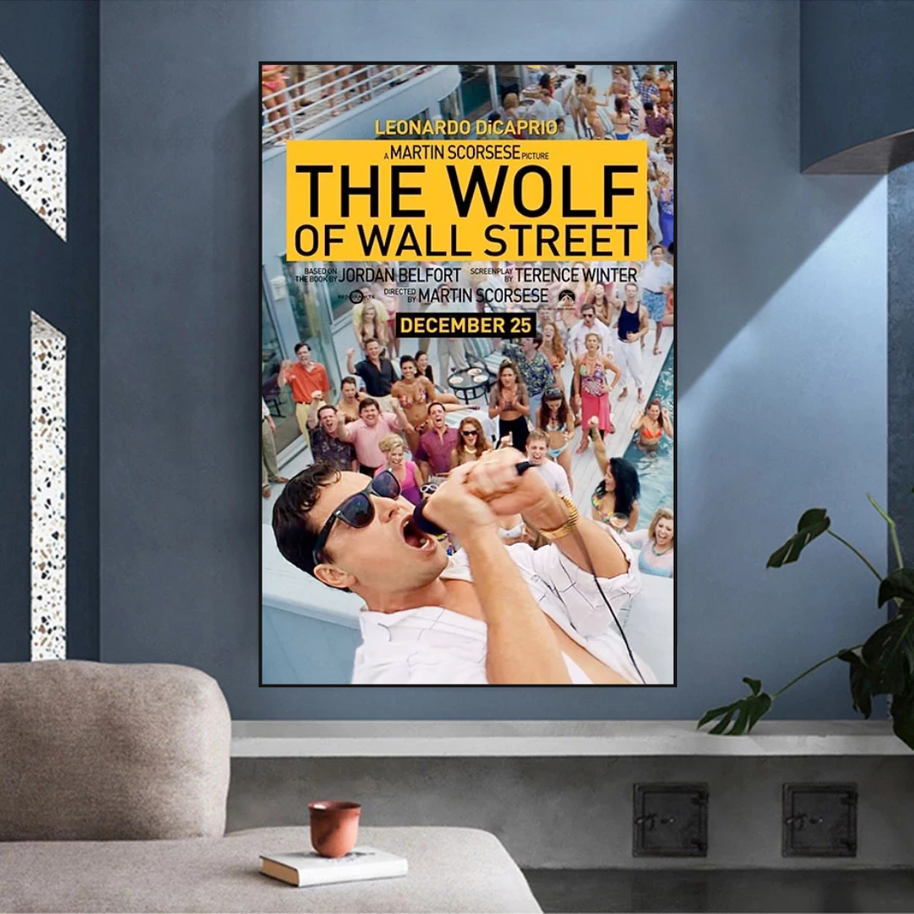 The Wolf of Wall Street Leonardo Dicaprio Canvas Wall Art-MinimalisticDecor.com