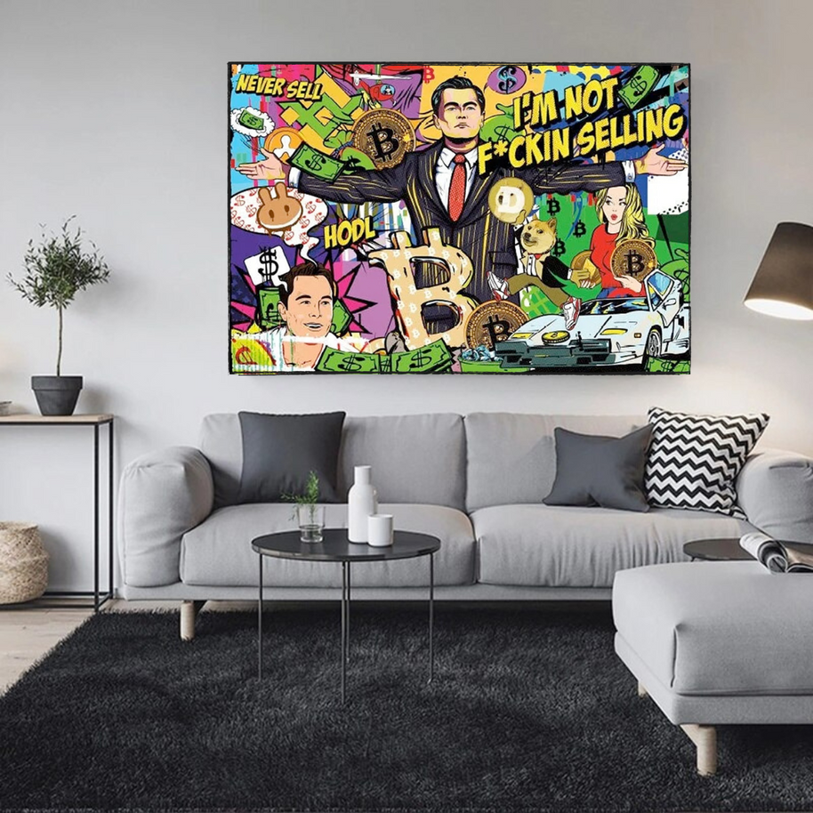 The Wolf of Wall Street Leonardo Dicaprio Canvas Wall Art-MinimalisticDecor.com