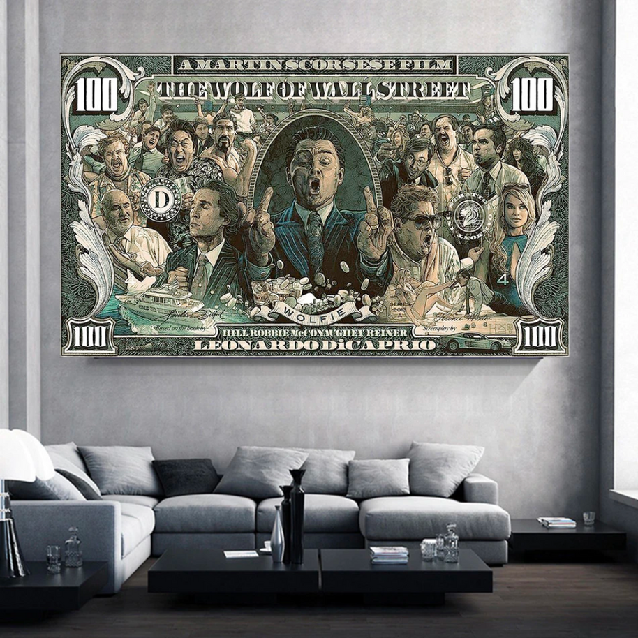 The Wolf of Wall Street Leonardo Dicaprio Canvas Wall Art-MinimalisticDecor.com