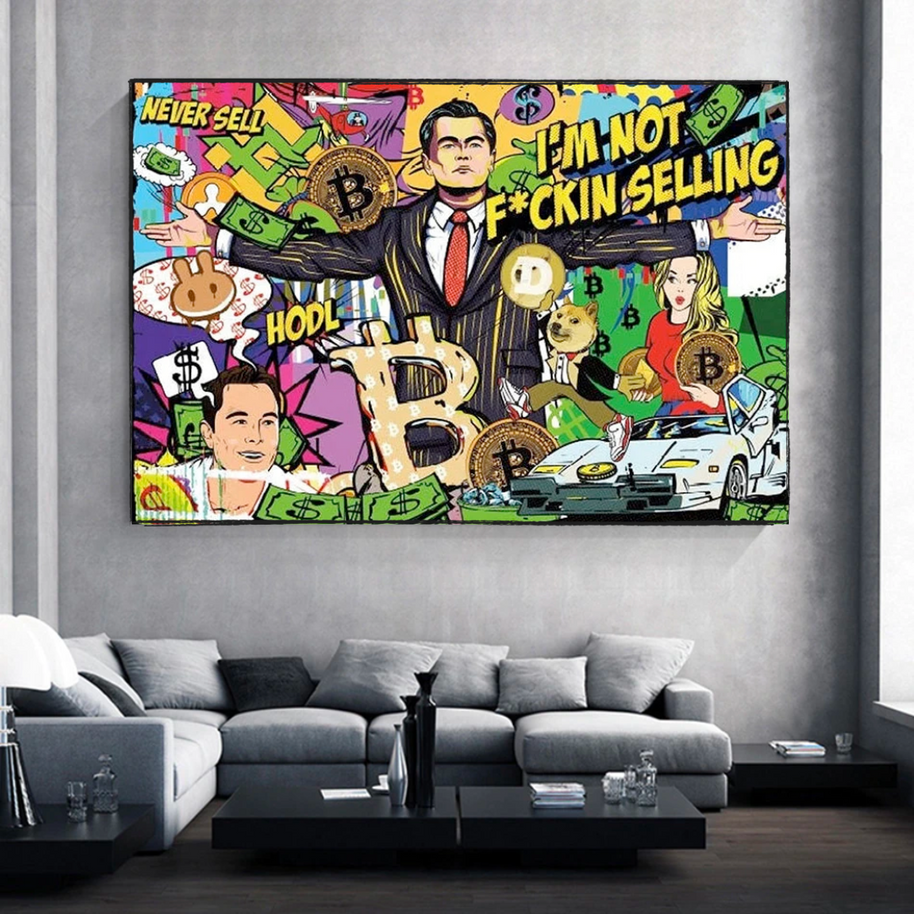 The Wolf of Wall Street Leonardo Dicaprio Canvas Wall Art-MinimalisticDecor.com