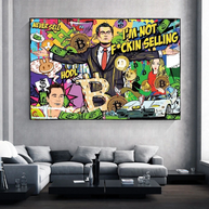 The Wolf of Wall Street Leonardo Dicaprio Canvas Wall Art-MinimalisticDecor.com