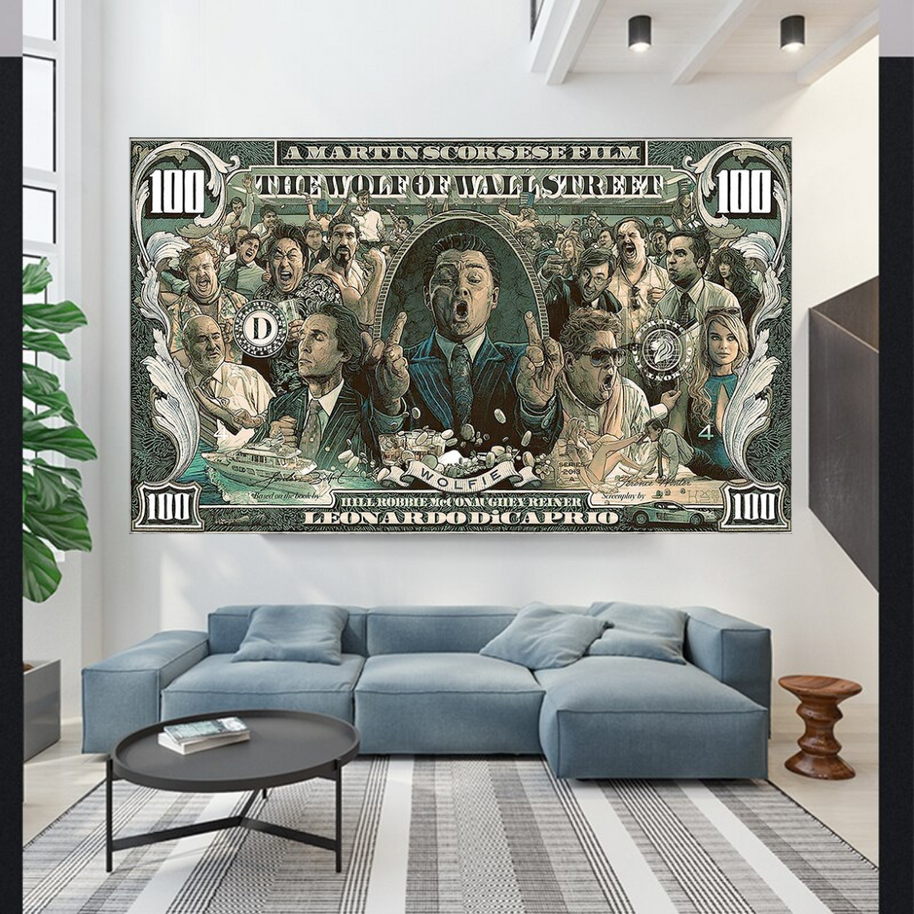 The Wolf of Wall Street Leonardo Dicaprio Canvas Wall Art-MinimalisticDecor.com