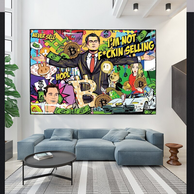 The Wolf of Wall Street Leonardo Dicaprio Canvas Wall Art-MinimalisticDecor.com