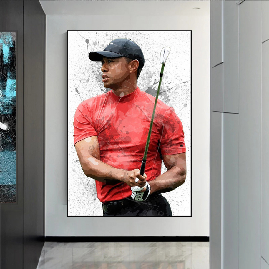 Tiger woods Golf Champion Canvas Wall Art-MinimalisticDecor.com