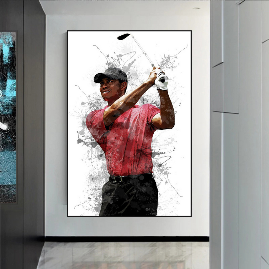 Tiger woods Golf Champion Canvas Wall Art-MinimalisticDecor.com