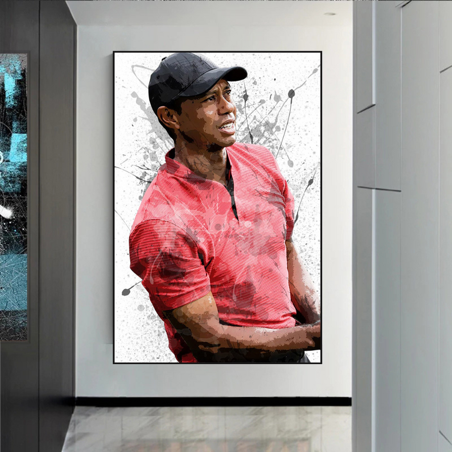 Tiger woods Golf Champion Canvas Wall Art-MinimalisticDecor.com