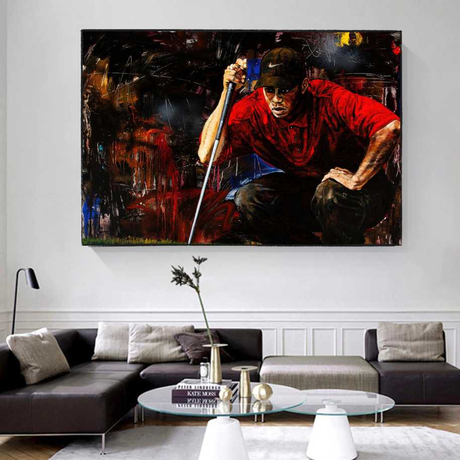Tiger woods Golf Champion Canvas Wall Art-MinimalisticDecor.com