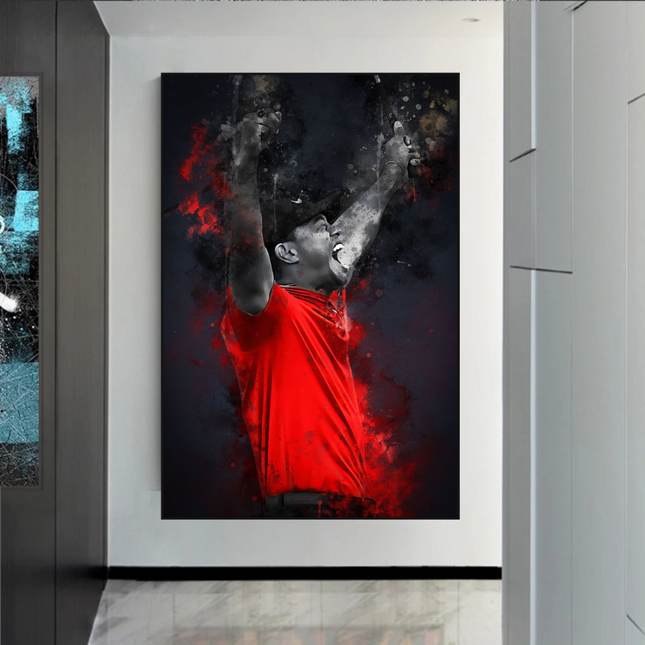 Tiger woods Golf Champion Canvas Wall Art-MinimalisticDecor.com