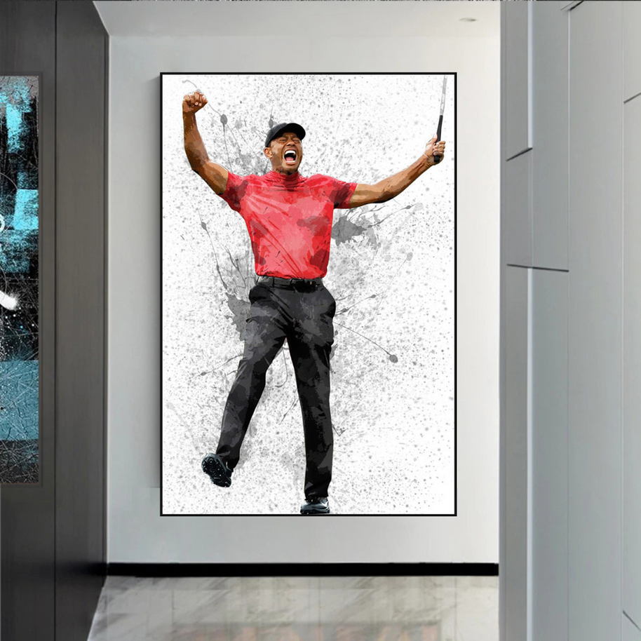 Tiger woods Golf Champion Canvas Wall Art-MinimalisticDecor.com