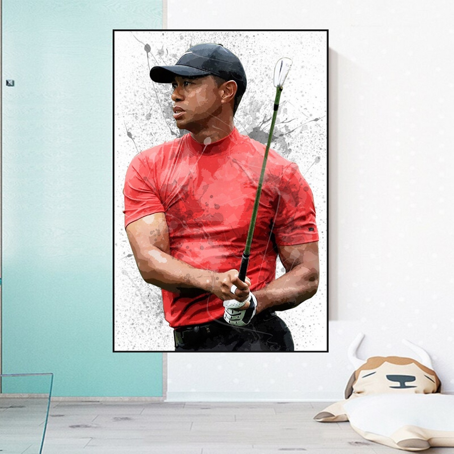 Tiger woods Golf Champion Canvas Wall Art-MinimalisticDecor.com