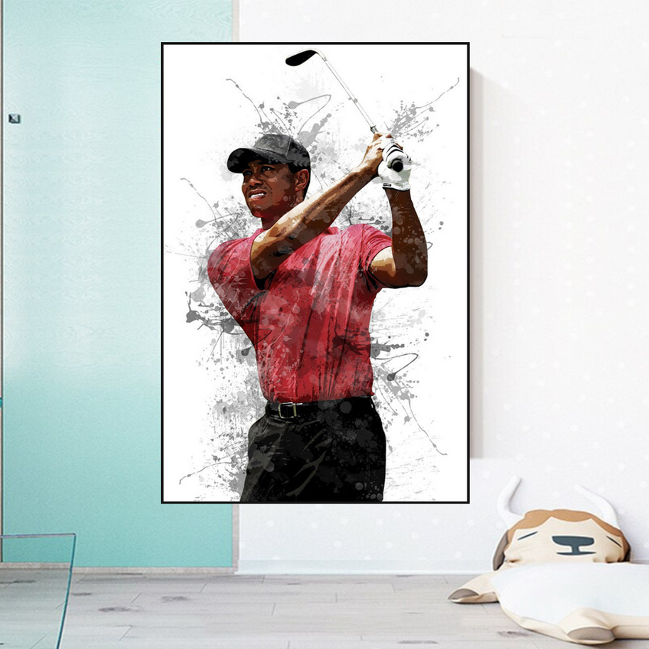 Tiger woods Golf Champion Canvas Wall Art-MinimalisticDecor.com