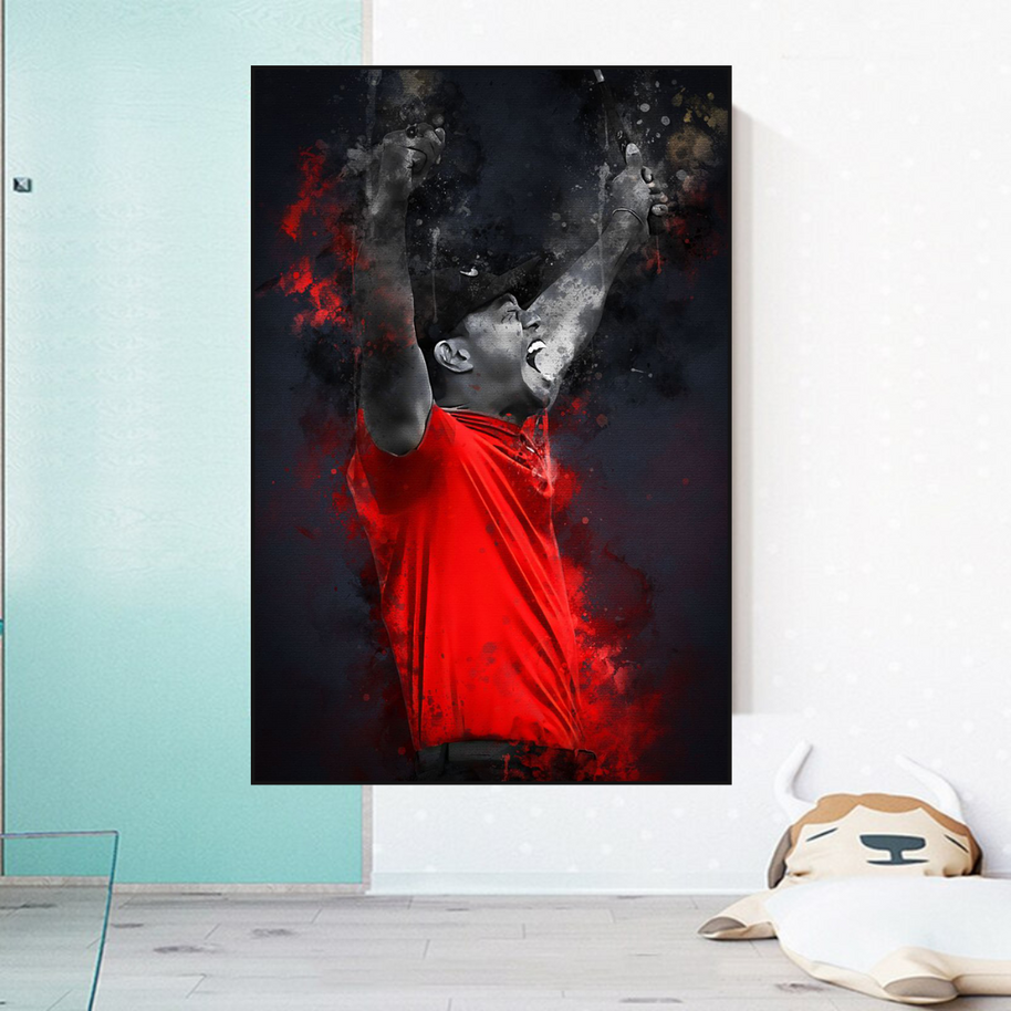 Tiger woods Golf Champion Canvas Wall Art-MinimalisticDecor.com