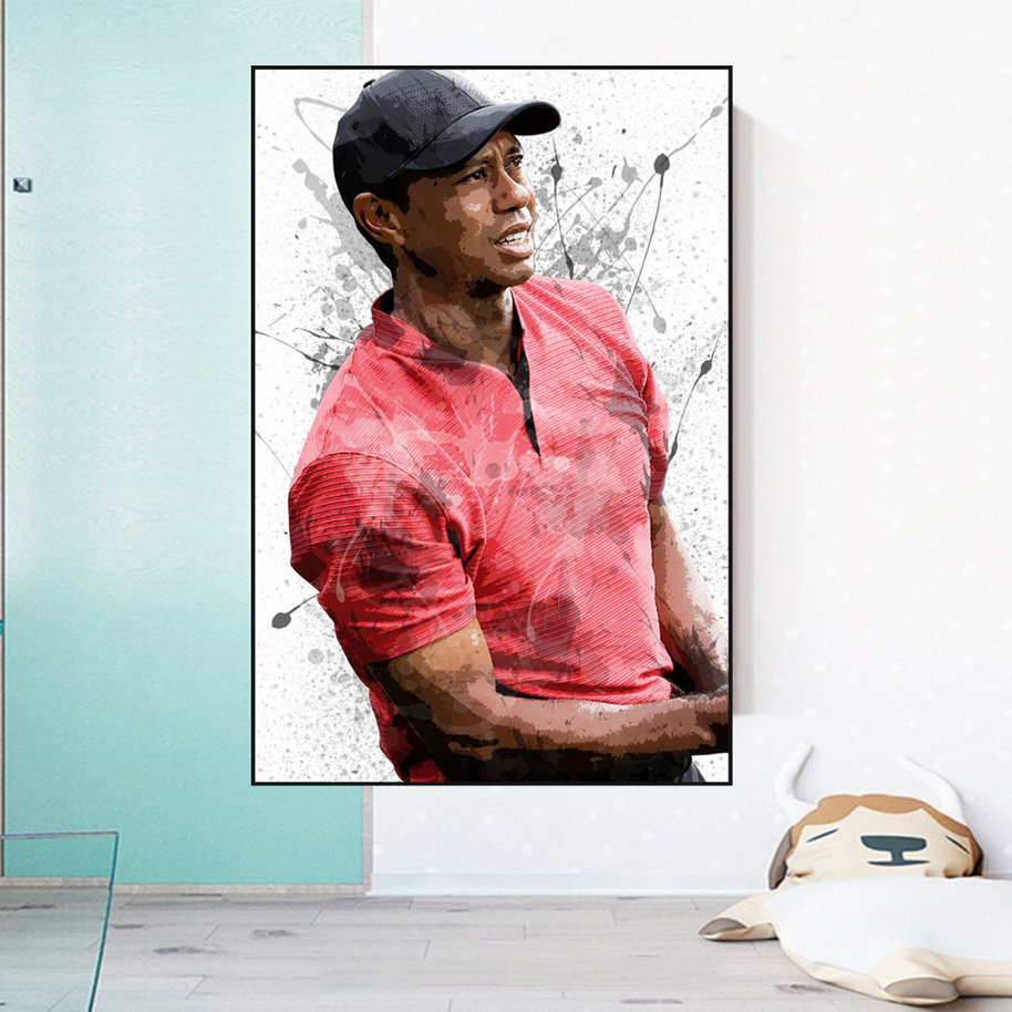 Tiger woods Golf Champion Canvas Wall Art-MinimalisticDecor.com