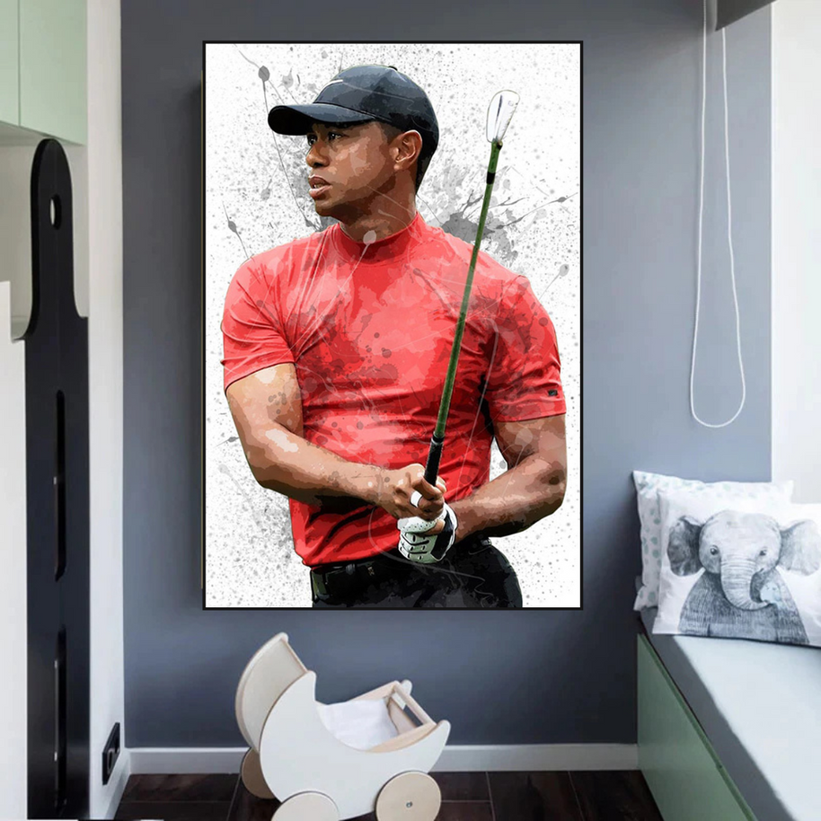 Tiger woods Golf Champion Canvas Wall Art-MinimalisticDecor.com