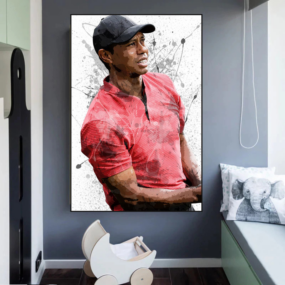Tiger woods Golf Champion Canvas Wall Art-MinimalisticDecor.com