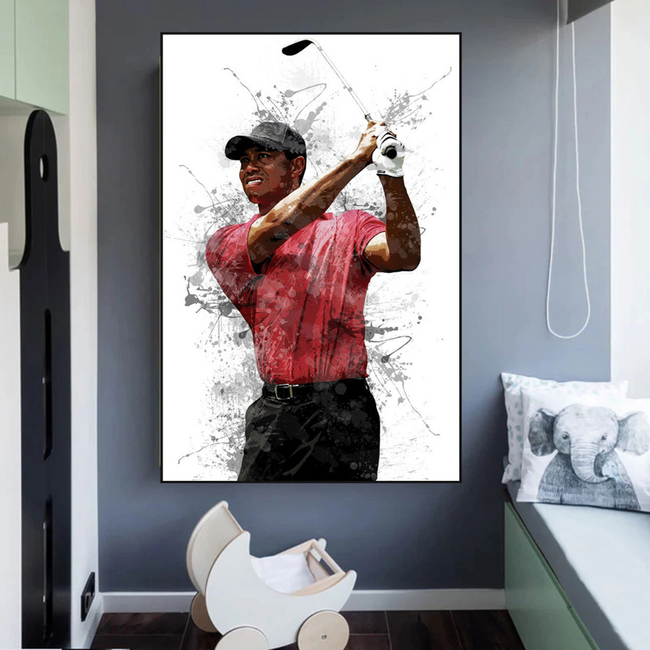Tiger woods Golf Champion Canvas Wall Art-MinimalisticDecor.com