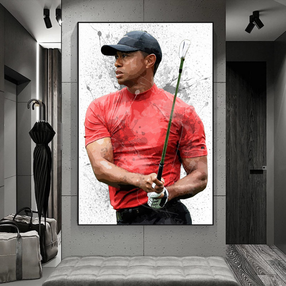 Tiger woods Golf Champion Canvas Wall Art-MinimalisticDecor.com