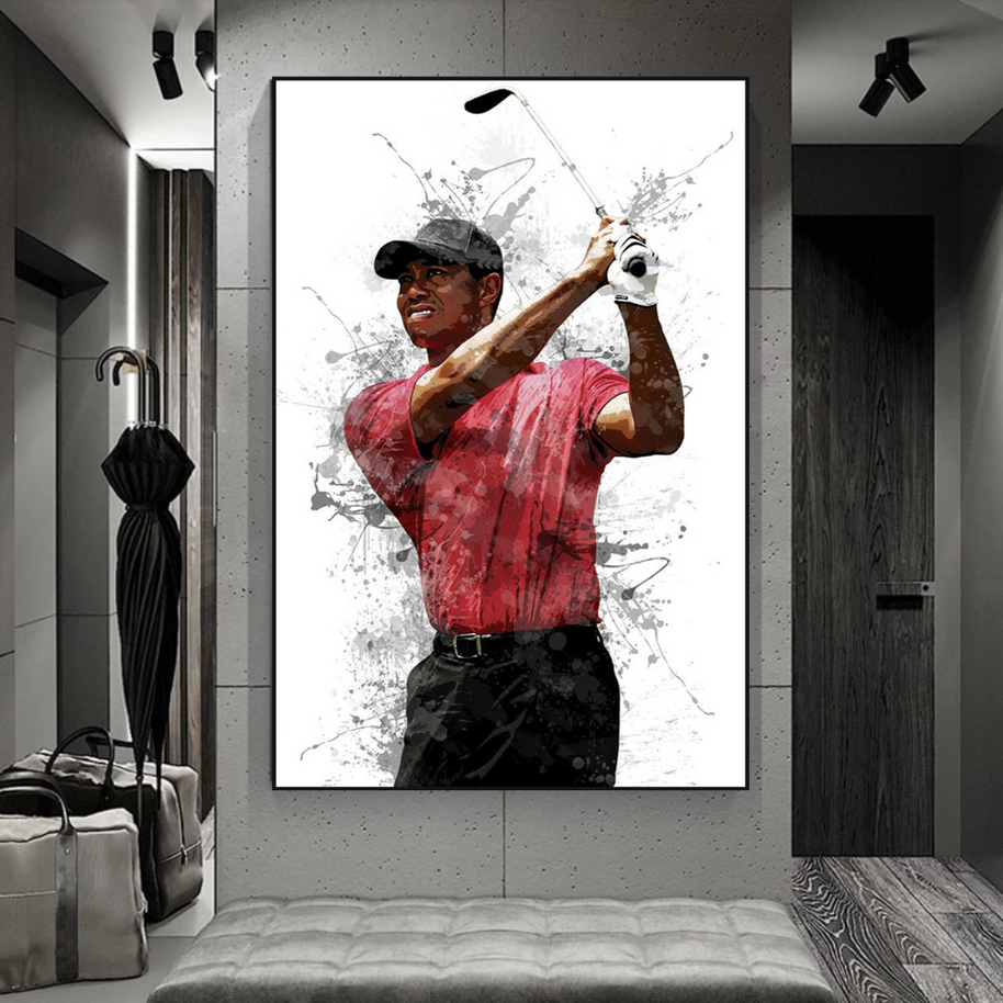 Tiger woods Golf Champion Canvas Wall Art-MinimalisticDecor.com