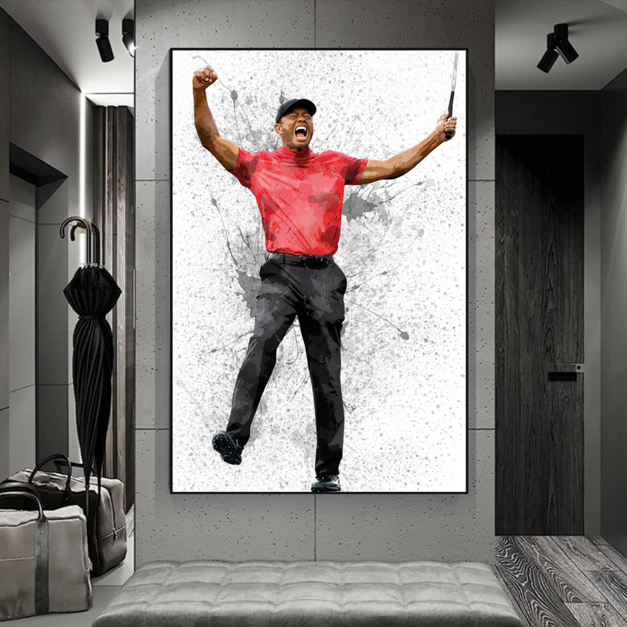 Tiger woods Golf Champion Canvas Wall Art-MinimalisticDecor.com