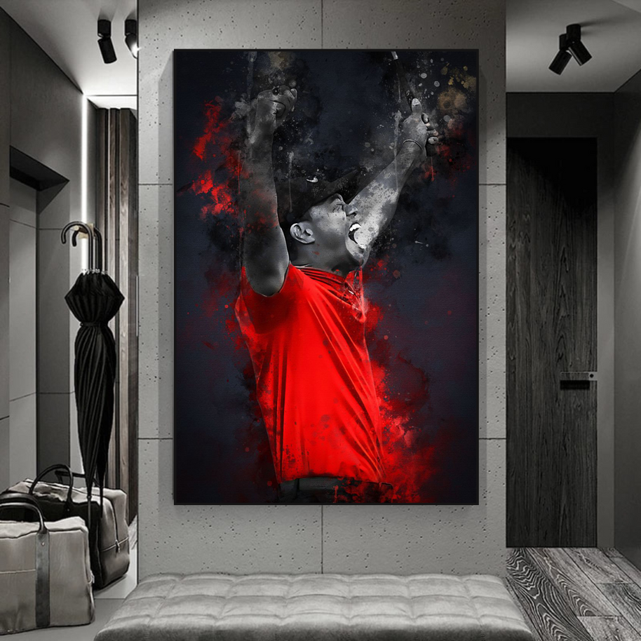 Tiger woods Golf Champion Canvas Wall Art-MinimalisticDecor.com