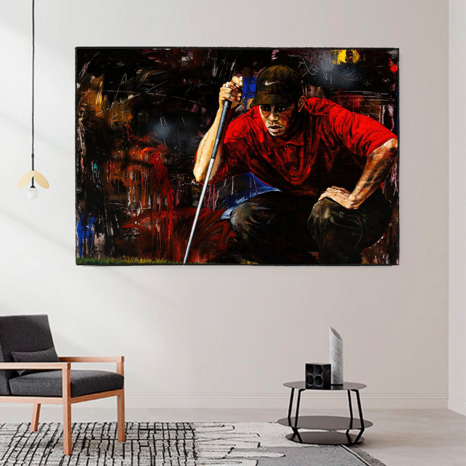 Tiger woods Golf Champion Canvas Wall Art-MinimalisticDecor.com