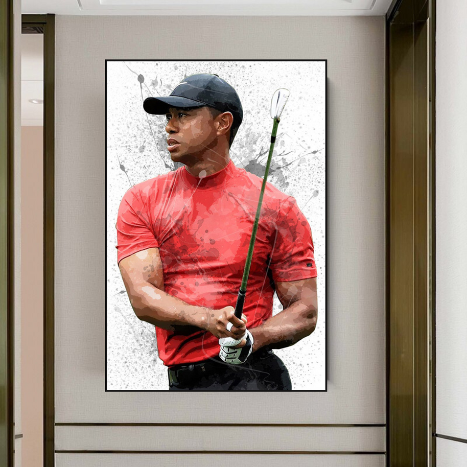 Tiger woods Golf Champion Canvas Wall Art-MinimalisticDecor.com