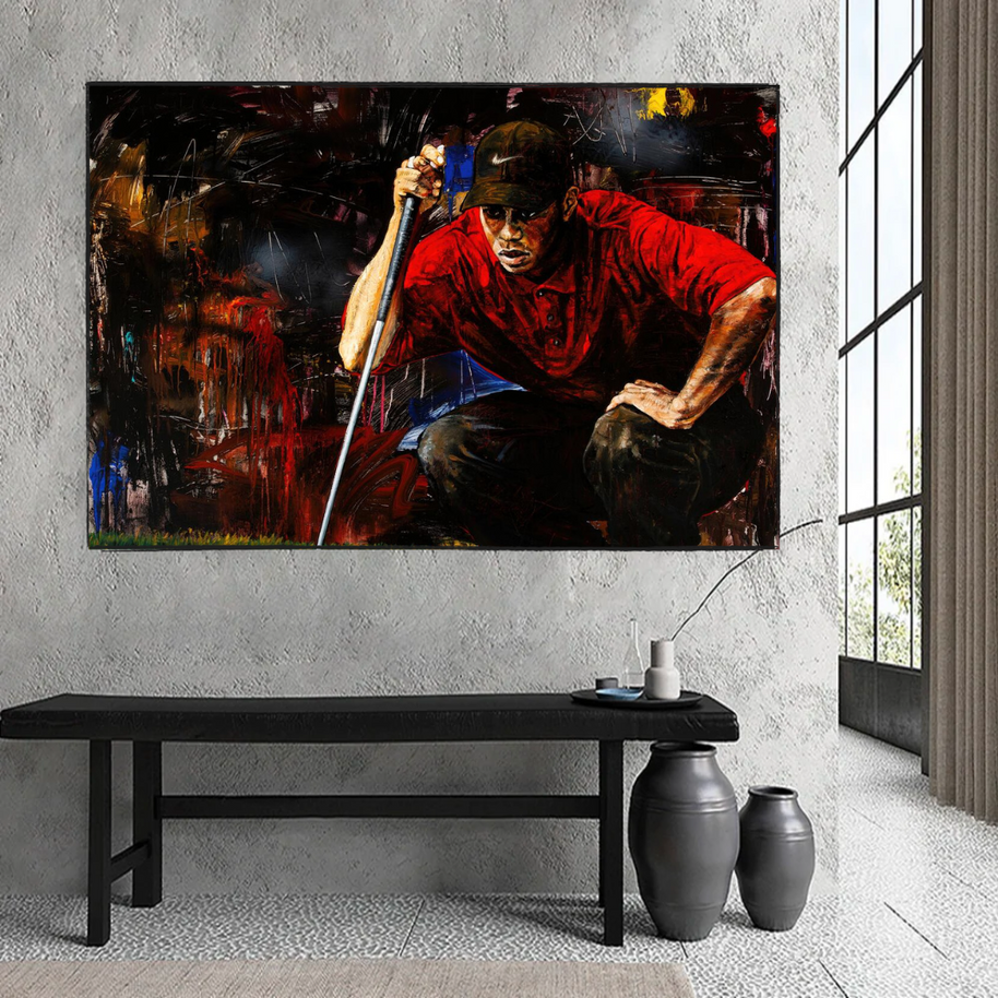 Tiger woods Golf Champion Canvas Wall Art-MinimalisticDecor.com