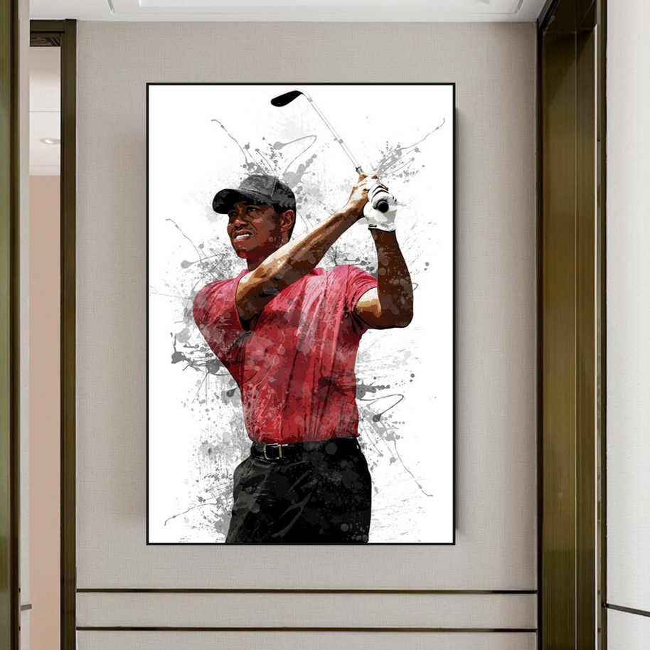 Tiger woods Golf Champion Canvas Wall Art-MinimalisticDecor.com